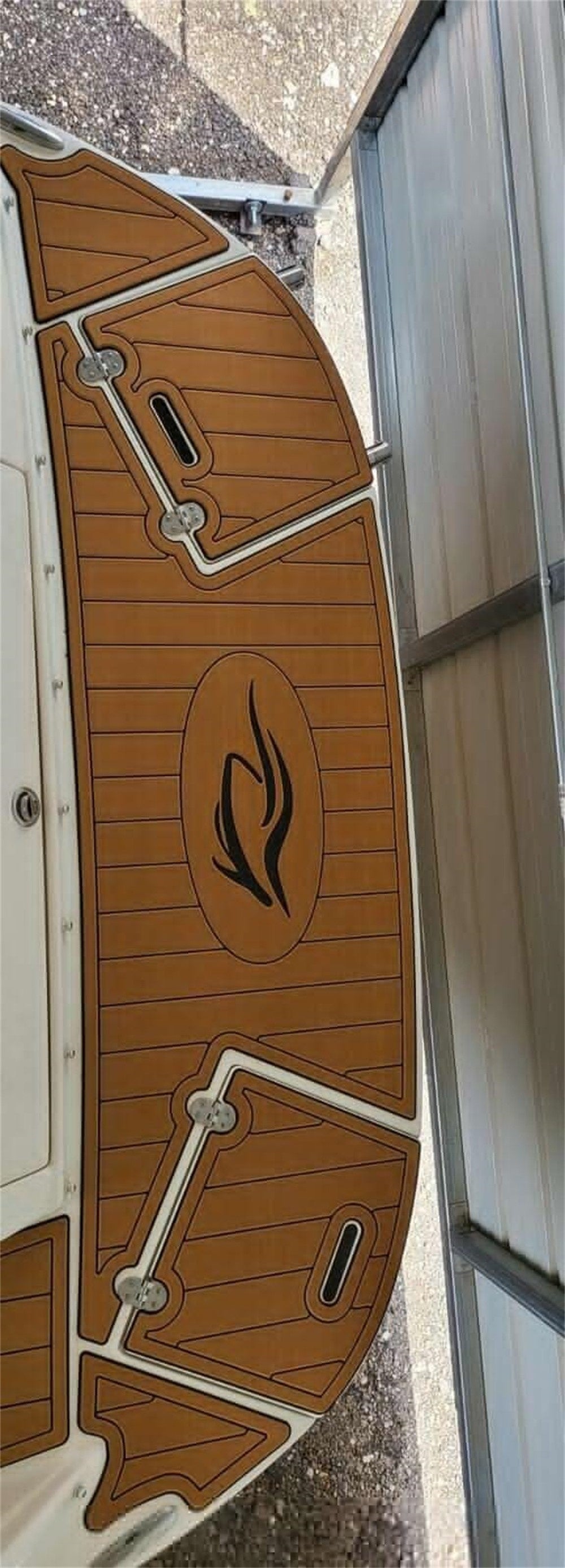 2009 Rinker 246 Swim Platform Step Pad Boat EVA Foam Faux Teak Deck Floor Mat SeaDek MarineMat Gatorstep Style Self Adhesive