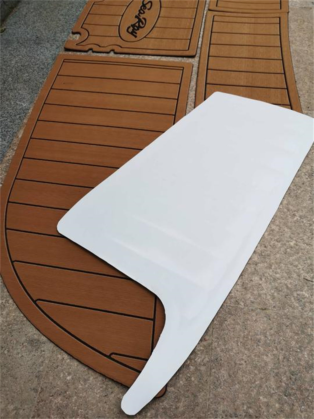 1995-1999 Sea Ray Sundancer 330 Swim Platform Cockpit Pad Boat EVA Foam Faux Teak Floor SeaDek MarineMat Gatorstep Style Self Adhesive