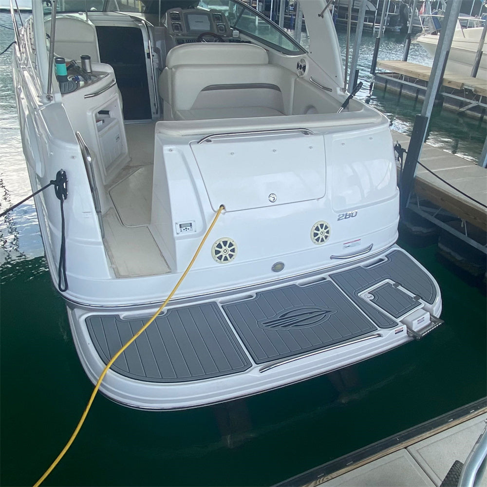 2006 Chaparral 280 Swim Platform Cockpit Boat EVA Foam Teak Deck Floor Pad Mat SeaDek MarineMat Gatorstep Style Self Adhesive