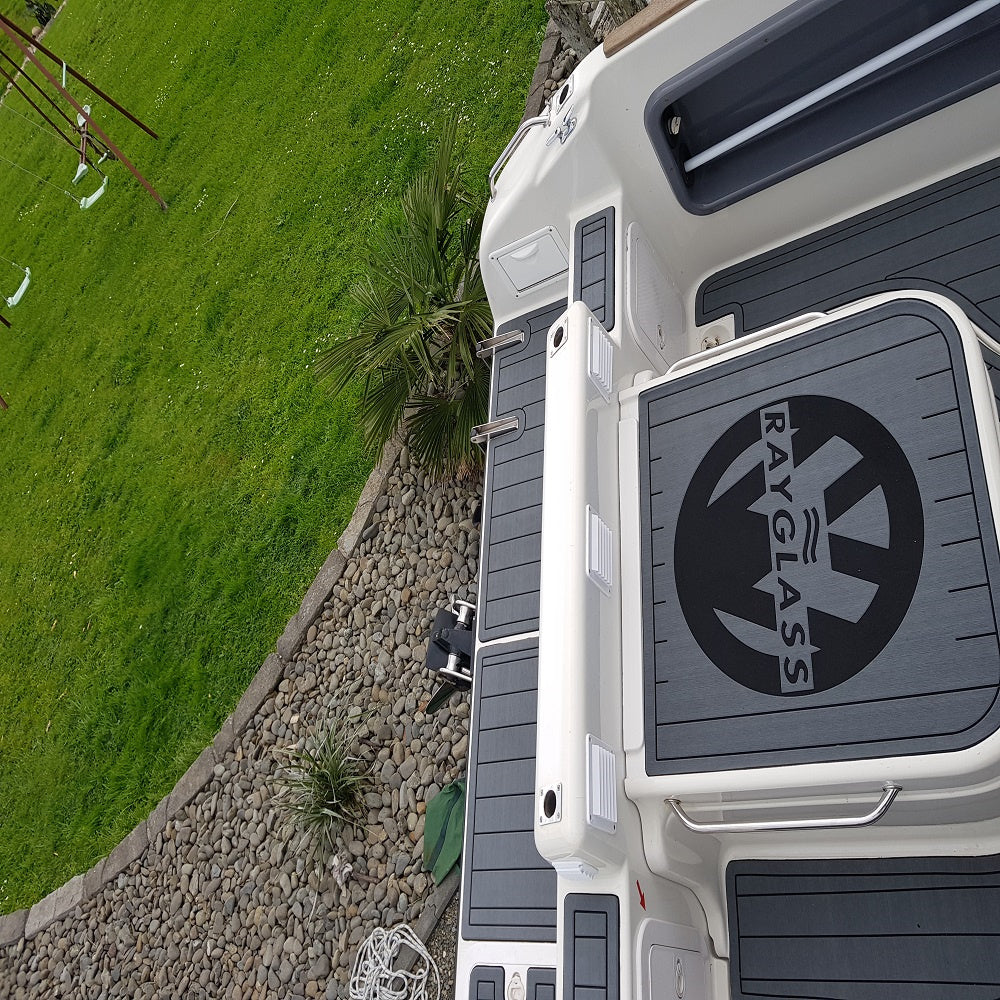 2002 Rayglass 730 Hardtop Swim Platform Cockpit Pad Boat EVA Foam Teak Floor Mat