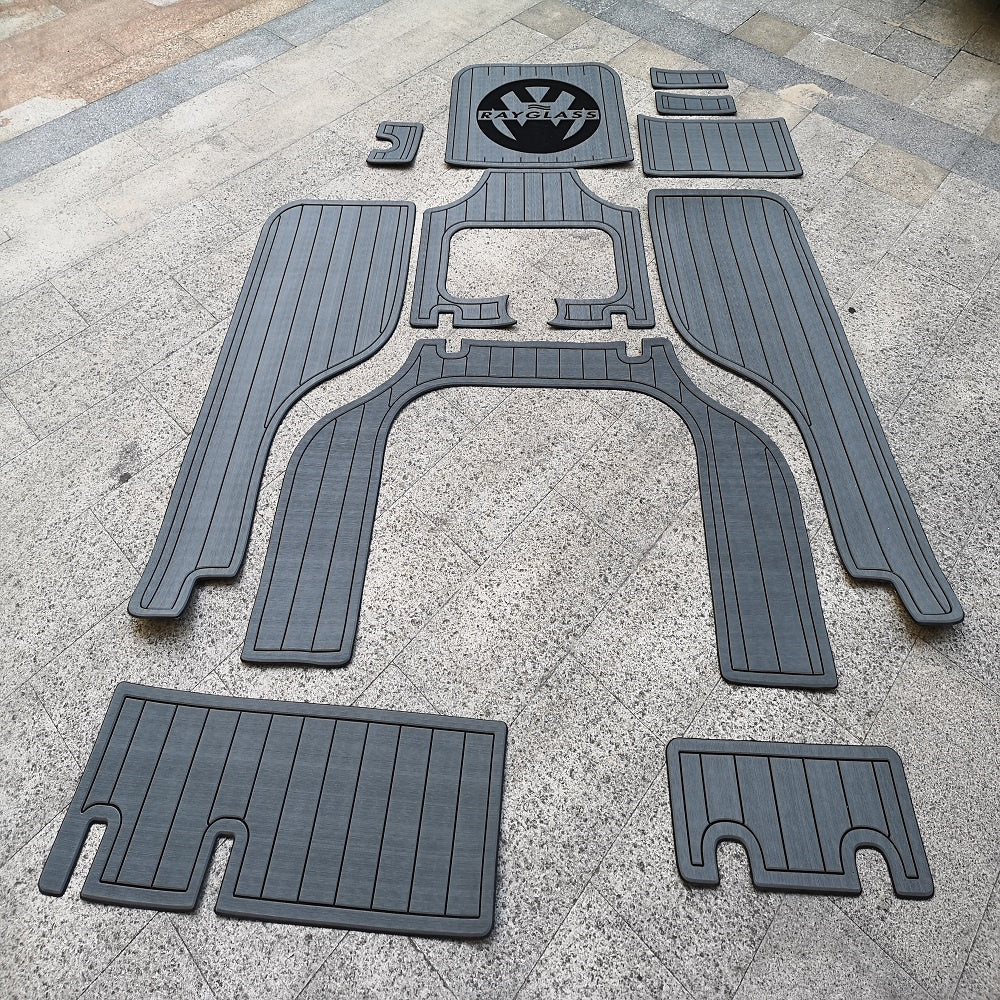 2002 Rayglass 730 Hardtop Swim Platform Cockpit Pad Boat EVA Foam Teak Floor Mat