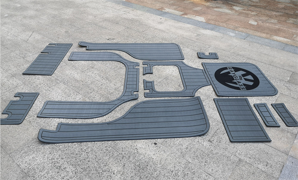 2002 Rayglass 730 Hardtop Swim Platform Cockpit Pad Boat EVA Foam Teak Floor Mat