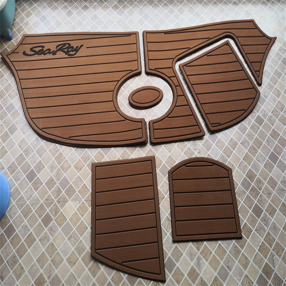 Sea Ray 200/220 Select Swim Platform Pad Boat EVA Foam Faux Teak Deck Floor Mat SeaDek MarineMat Gatorstep Style Self Adhesive