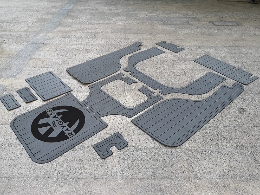 2002 Rayglass 730 Hardtop Swim Platform Cockpit Pad Boat EVA Foam Teak Floor Mat