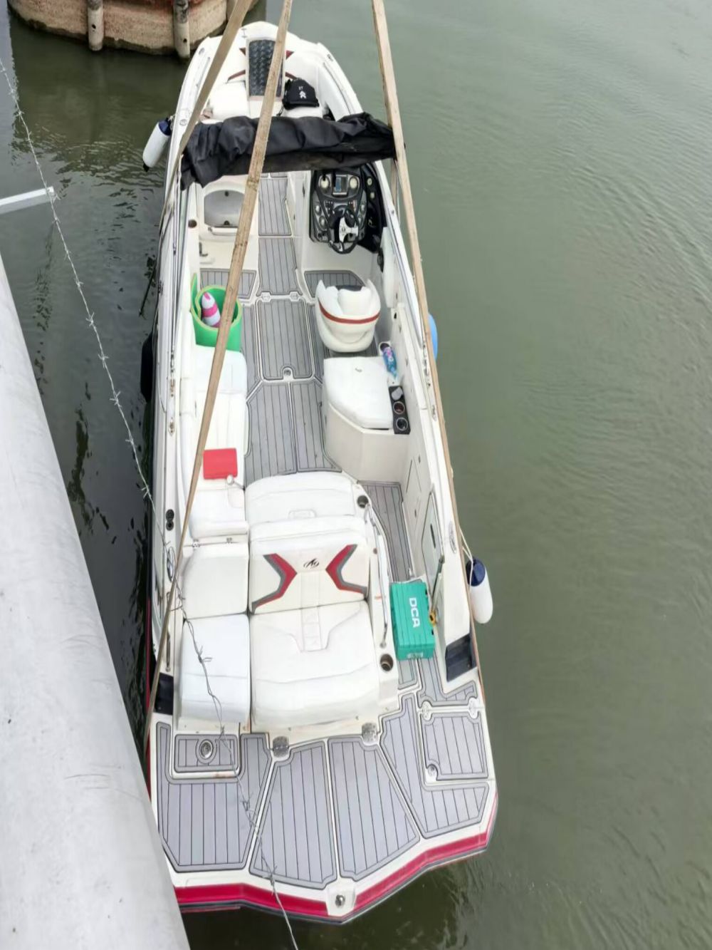 2010 Monterey M5 Swim Platform Cockpit Pad Boat EVA Foam Faux Teak Deck Floor Mat SeaDek MarineMat Gatorstep Style Self Adhesive