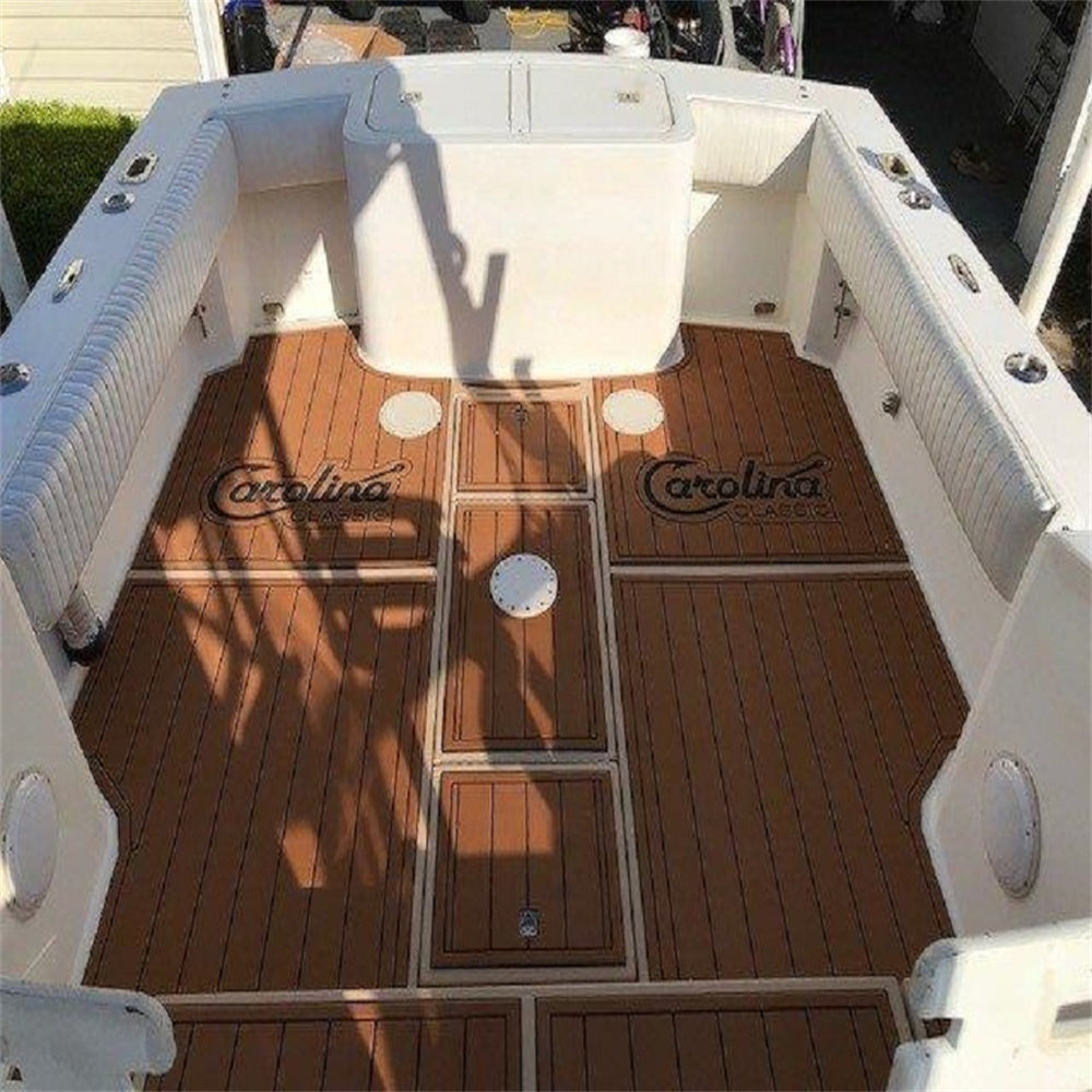 2000 Carolina Classic 25 Cockpit Pad Boat EVA Faux Foam Teak Deck Floor Mat SeaDek MarineMat Gatorstep Style Self Adhesive
