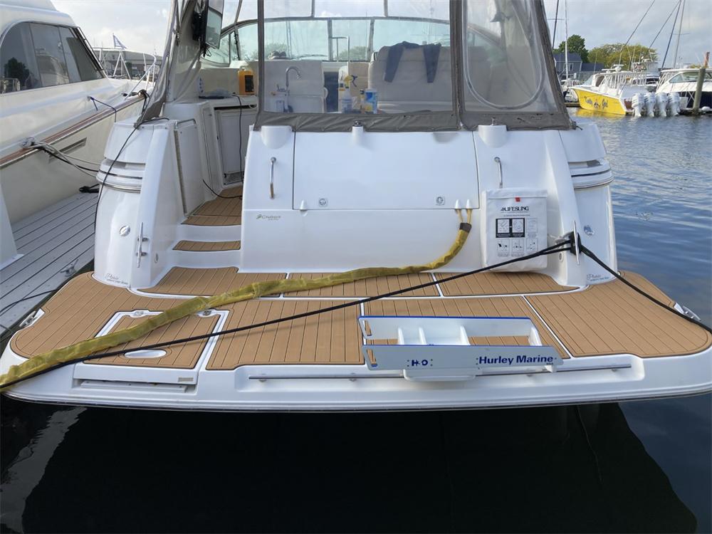 1999 Cruiser Yachts 3870 Swim Platform Foredeck Pad Boat EVA Foam Teak Floor Mat SeaDek MarineMat Gatorstep Style Self Adhesive