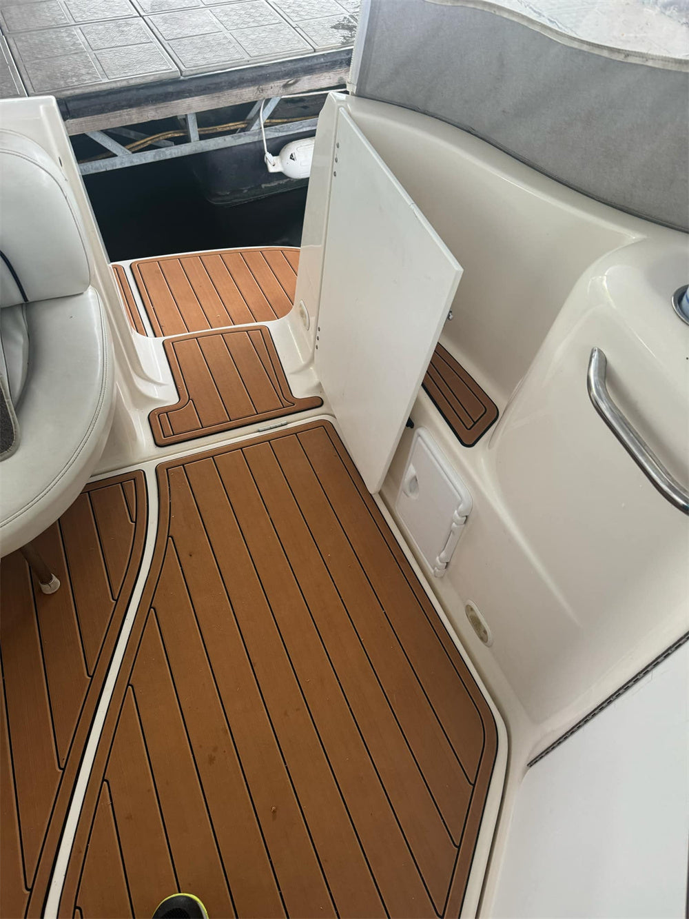 2004 Bayliner 305 Ciera Swim Platform Cockpit Pad Boat EVA Foam Teak Floor Mat SeaDek MarineMat Gatorstep Style Self Adhesive