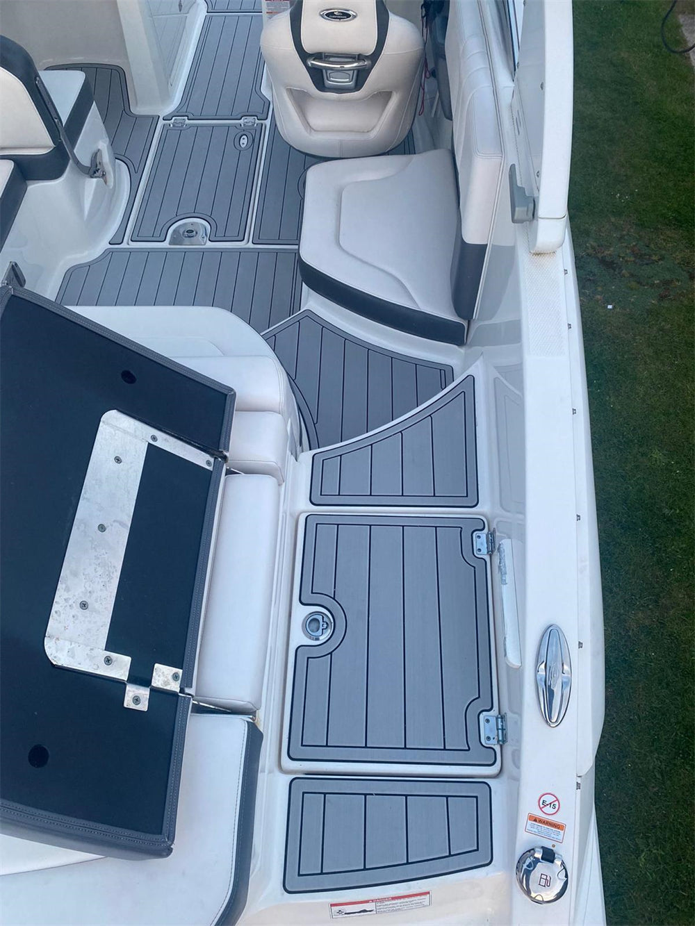 2019 Chaparral 237 SSX Swim Platform Cockpit Boat EVA Foam Faux Teak Floor Pad Seadek MarineMat Gatorstep Style Self Adhesive