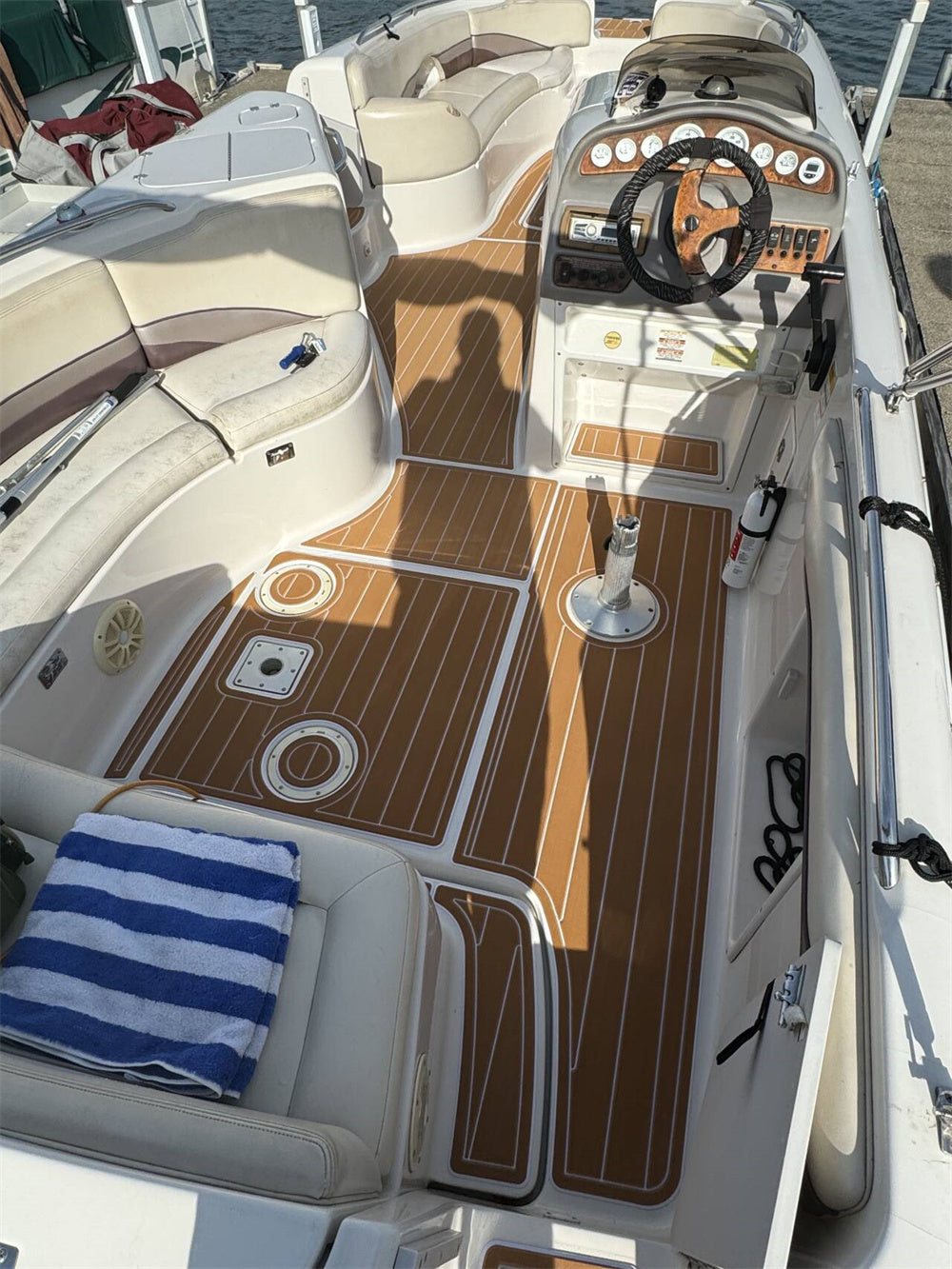 2000 Chaparral 252 Sunesta Swim Platform Cockpit Boat EVA Foam Teak Floor Pad Seadek MarineMat Gatorstep Style Self Adhesive