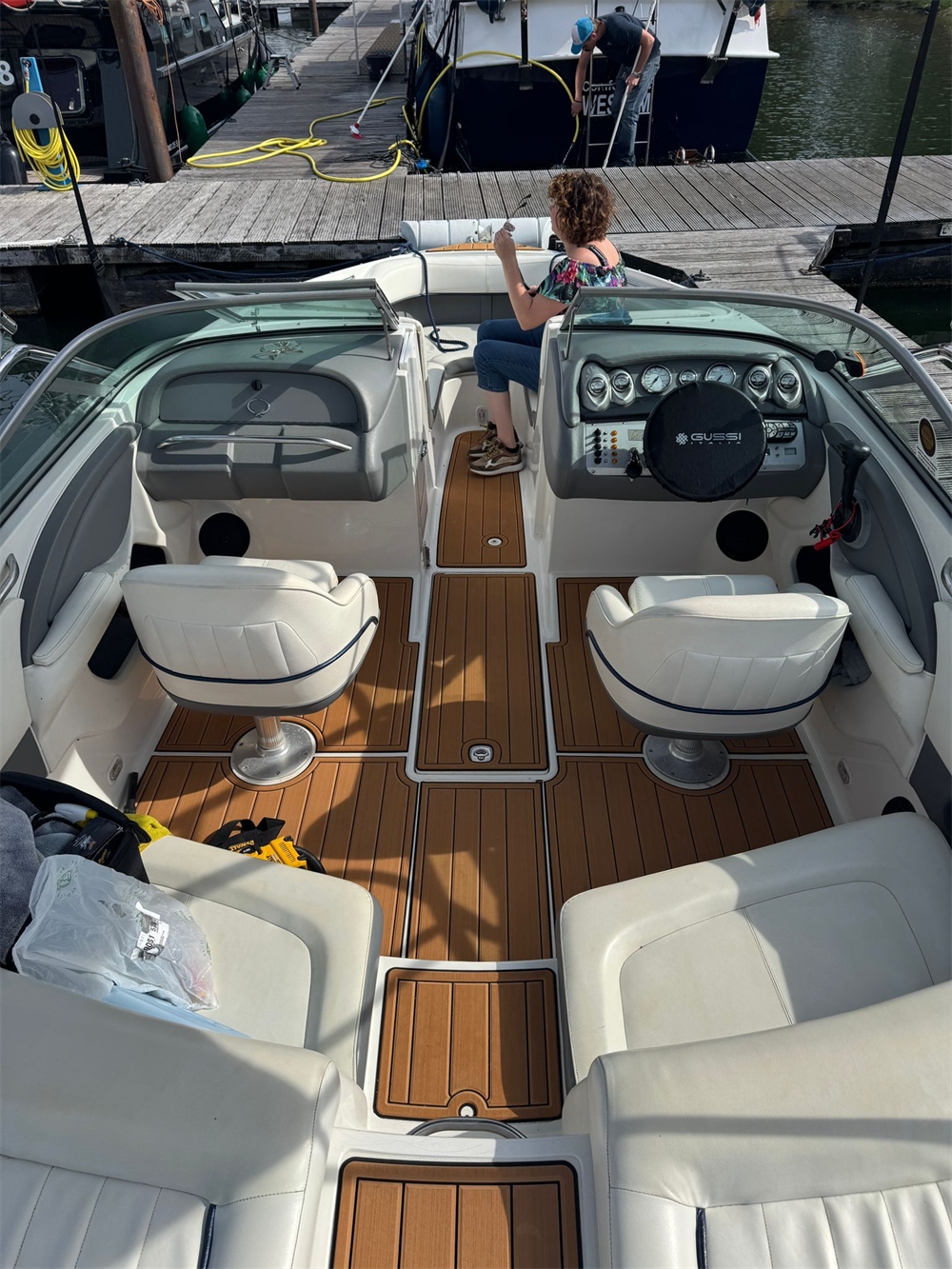 2004 Cobalt 200 Swim Platform Cockpit Boat Pad EVA Foam Faux Teak Deck Floor Mat SeaDek MarineMat Gatorstep Style Self Adhesive