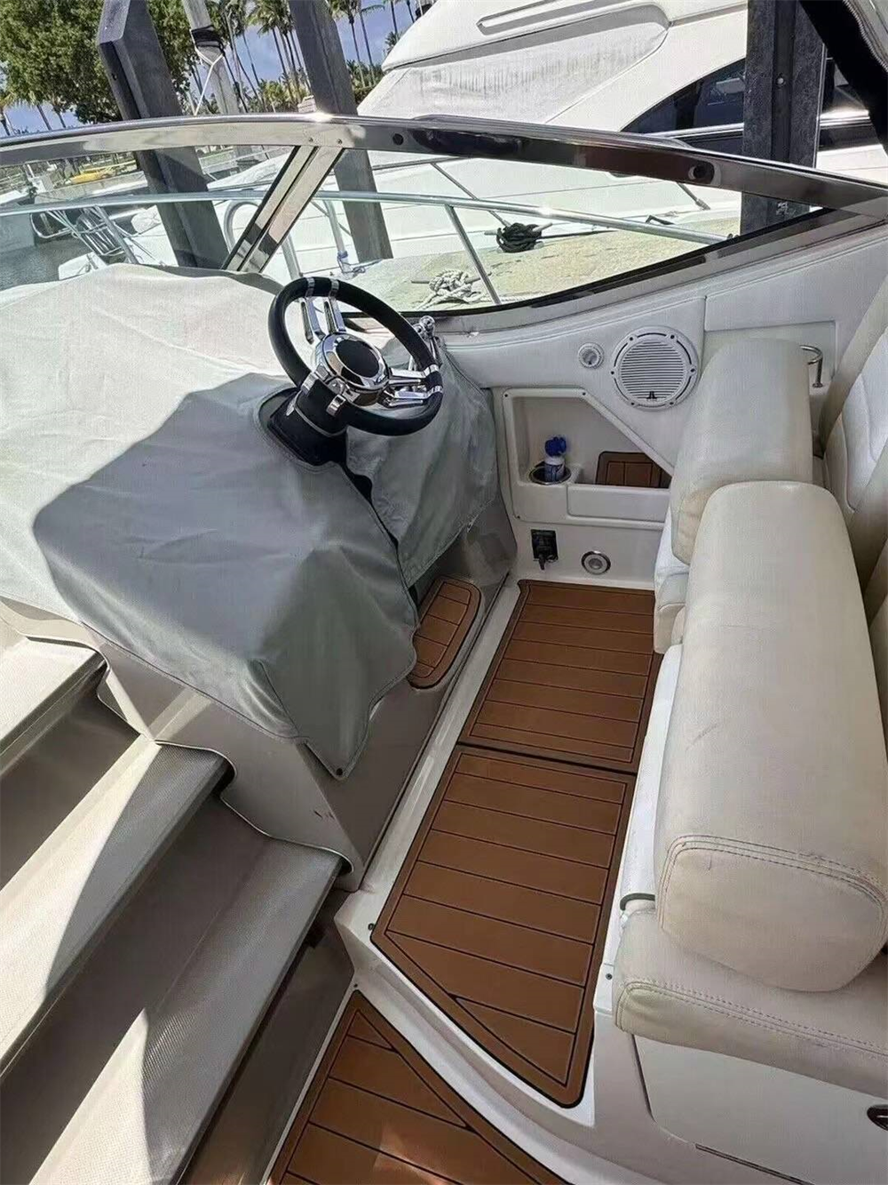 2011 Sea Ray Sundancer 350 Swim Platform Cockpit Mat Boat EVA Foam Teak Floor Pad SeaDek MarineMat Gatorstep Style Self Adhesive