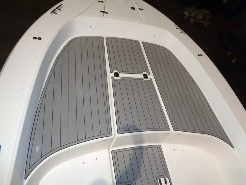 2005 White Shark 285 Bow Mat Boat EVA Faux Teak Deck Flooring Pad Self Adheisve