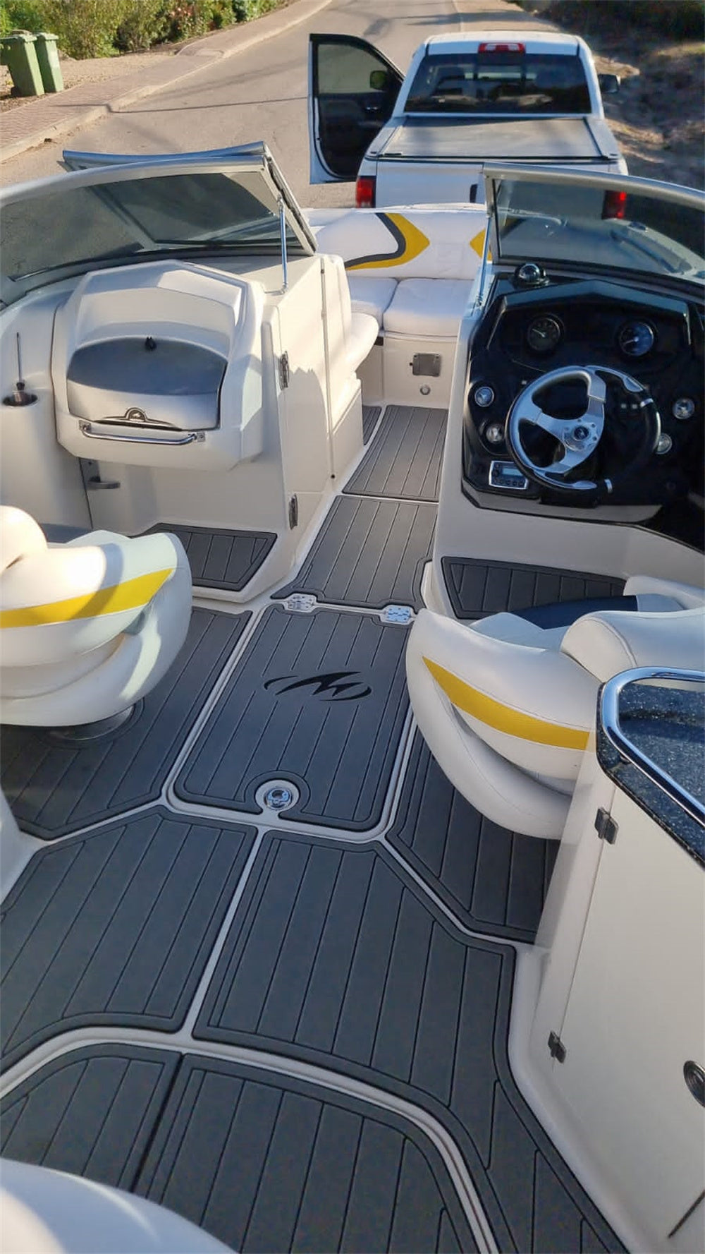 2011-2018 Monterey M3 Cockpit Pad Boat EVA Foam Faux Teak Deck Floor Mat