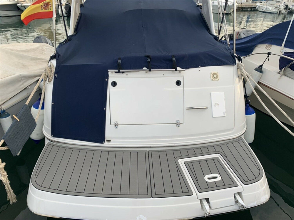 2002 Astondoa 40 Swim Platform Cockpit Boat EVA Foam Faux Teak Deck Floor Mat Seadek MarineMat Style Self Adhesive