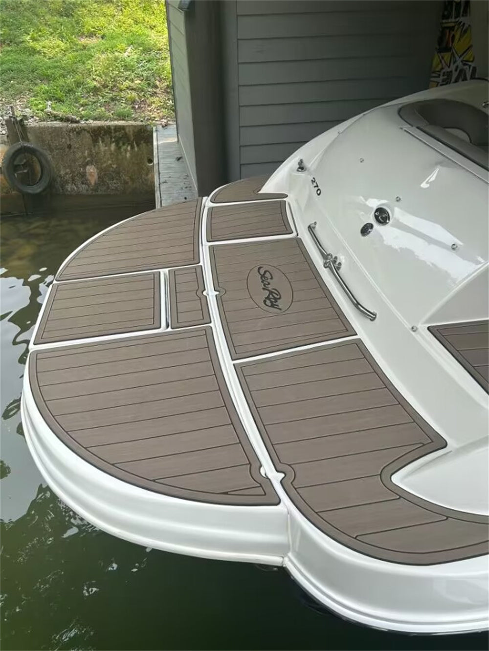 2006 Sea Ray 270 Sundeck Swim Platform Pad Boat EVA Foam Teak Deck Flooring Mat