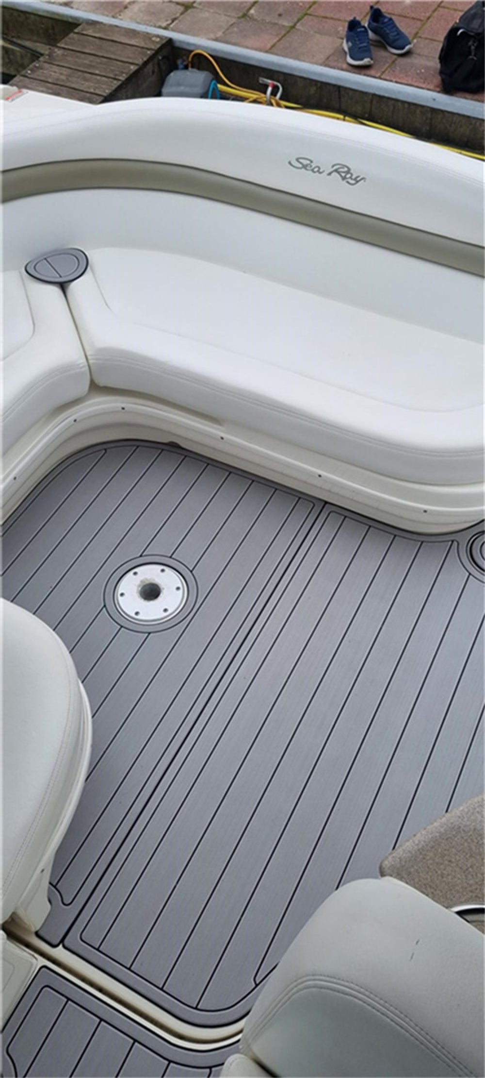 2006 Sea Ray Sundancer 320 Swim Platform Cockpit Pad Boat EVA Teak Flooring Mat SeaDek MarineMat Gatorstep Style Self Adhesive