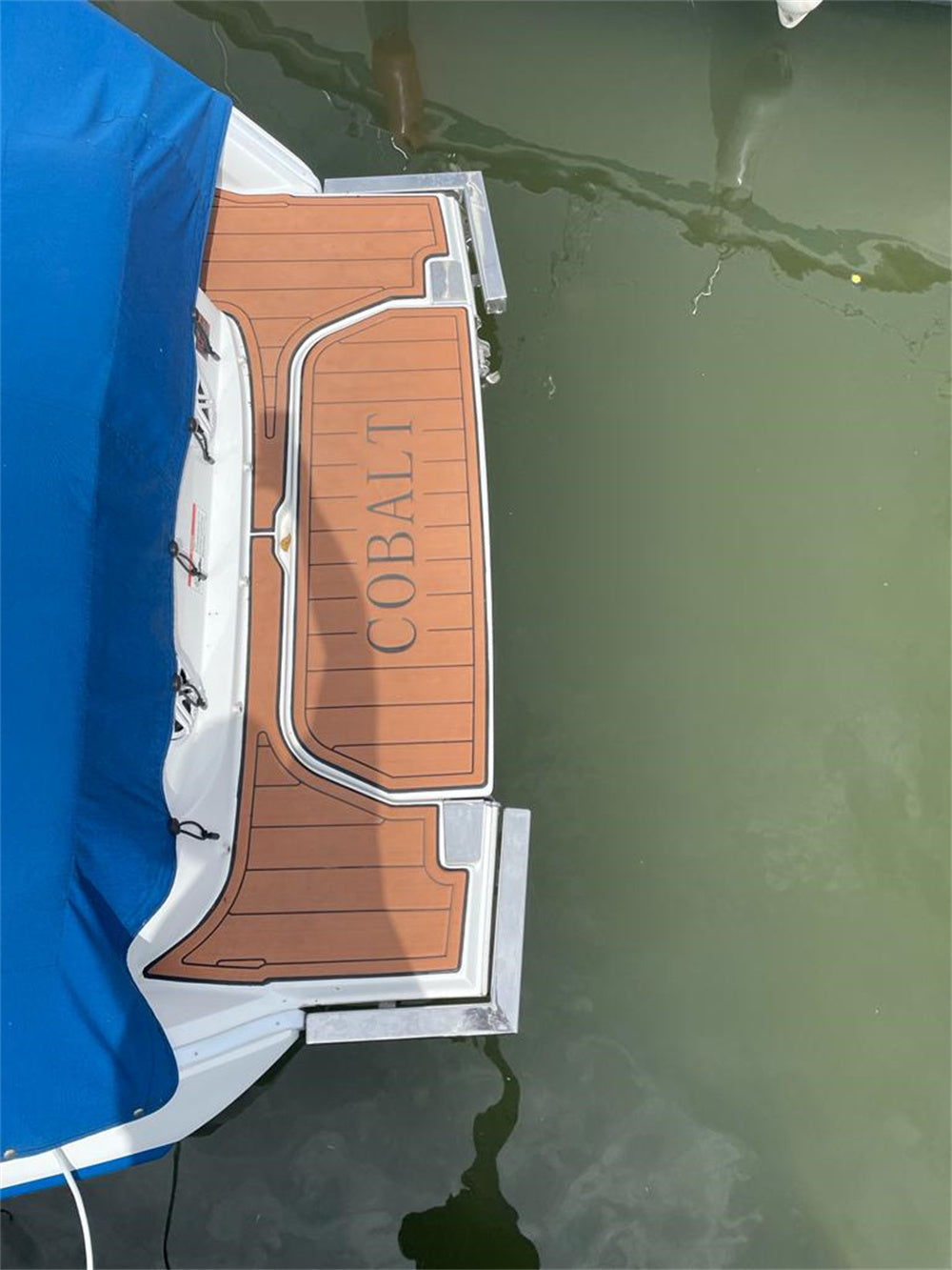 2017 Cobalt 24 SD Swim Step Transom Pad Boat EVA Foam Faux Teak Deck Floor Mat SeaDek MarineMat Gatorstep Style Self Adhesive
