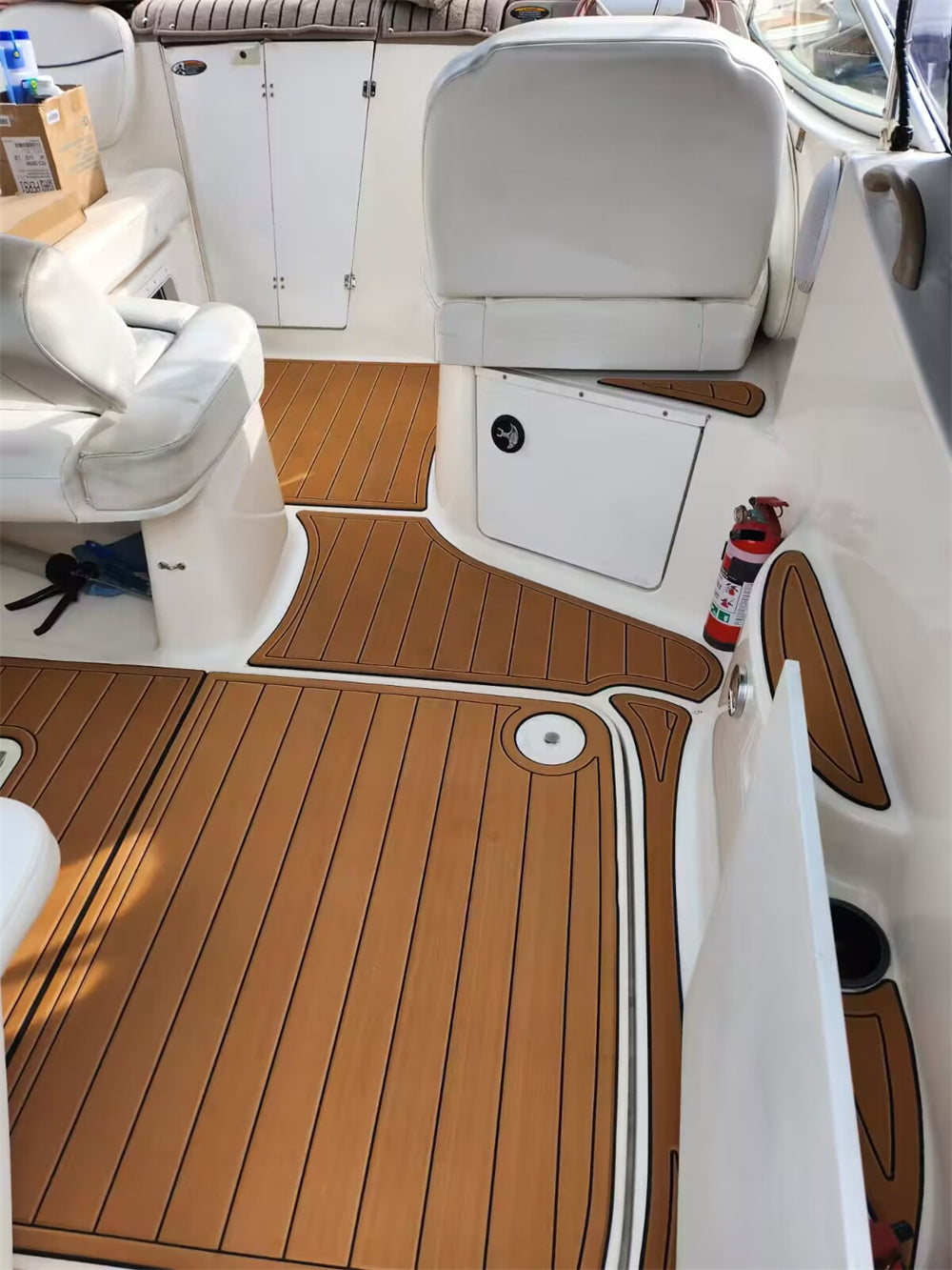 2001 Bayliner 2655 Swim Platform Cockpit Bow Boat EVA Foam Teak Floor Pad Mat SeaDek MarineMat Gatorstep Style Self Adhesive