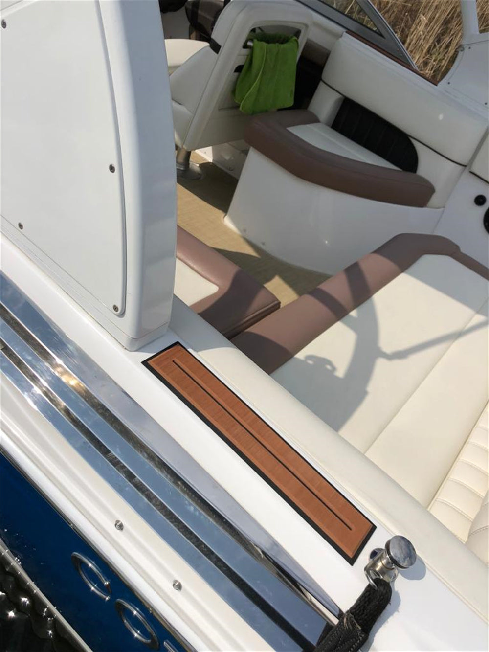 2017 Cobalt 24 SD Swim Step Transom Pad Boat EVA Foam Faux Teak Deck Floor Mat SeaDek MarineMat Gatorstep Style Self Adhesive