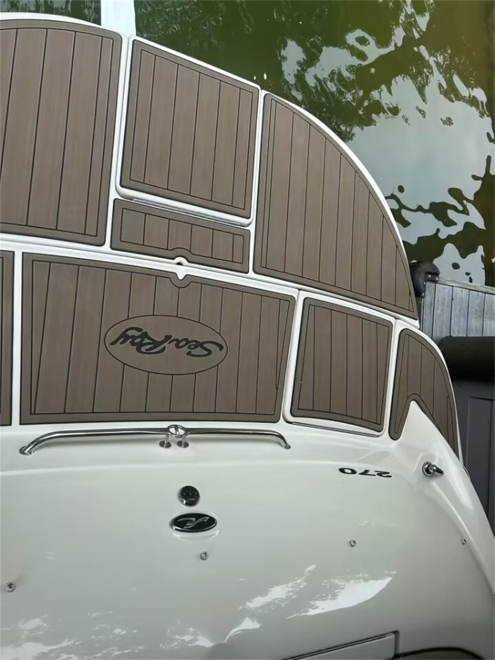 2006 Sea Ray 270 Sundeck Swim Platform Pad Boat EVA Foam Teak Deck Flooring Mat