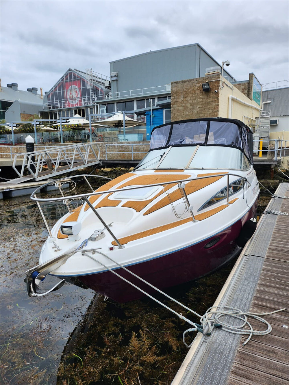 2001 Bayliner 2655 Swim Platform Cockpit Bow Boat EVA Foam Teak Floor Pad Mat SeaDek MarineMat Gatorstep Style Self Adhesive