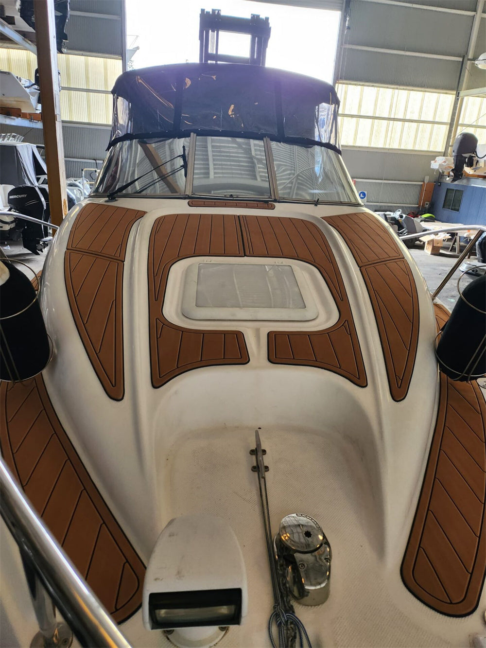 2001 Bayliner 2655 Swim Platform Cockpit Bow Boat EVA Foam Teak Floor Pad Mat SeaDek MarineMat Gatorstep Style Self Adhesive
