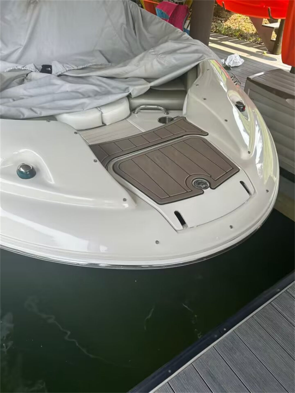 2005 Sea Ray 270 Sundeck Swim Platform Cockpit Pad Boat EVA Teak Floor Mat SeaDek MarineMat Gatorstep Style Self Adhesive