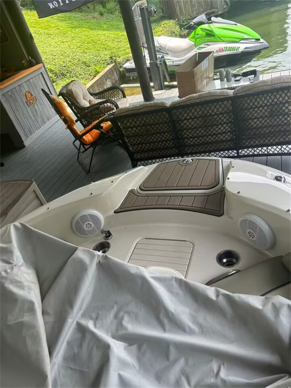 2006 Sea Ray 270 Sundeck Swim Platform Pad Boat EVA Foam Teak Deck Flooring Mat