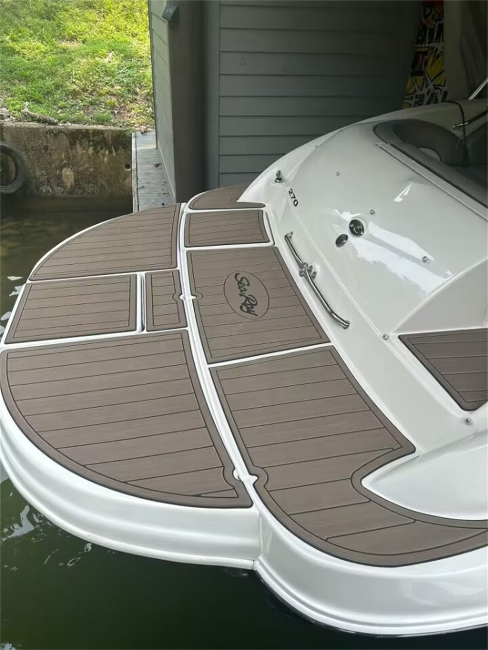 2006 Sea Ray 270 Sundeck Swim Platform Pad Boat EVA Foam Teak Deck Flooring Mat