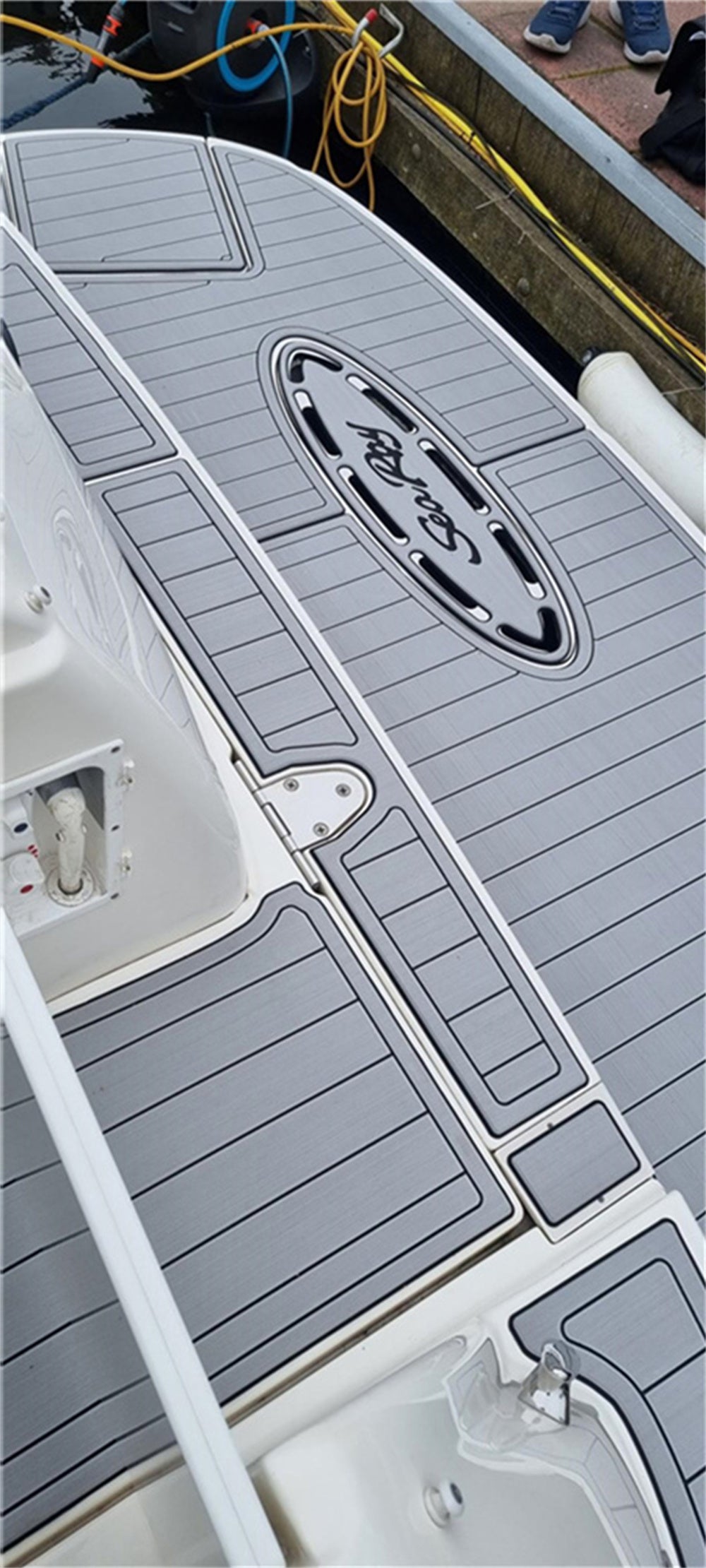 2006 Sea Ray Sundancer 320 Swim Platform Cockpit Pad Boat EVA Teak Flooring Mat SeaDek MarineMat Gatorstep Style Self Adhesive