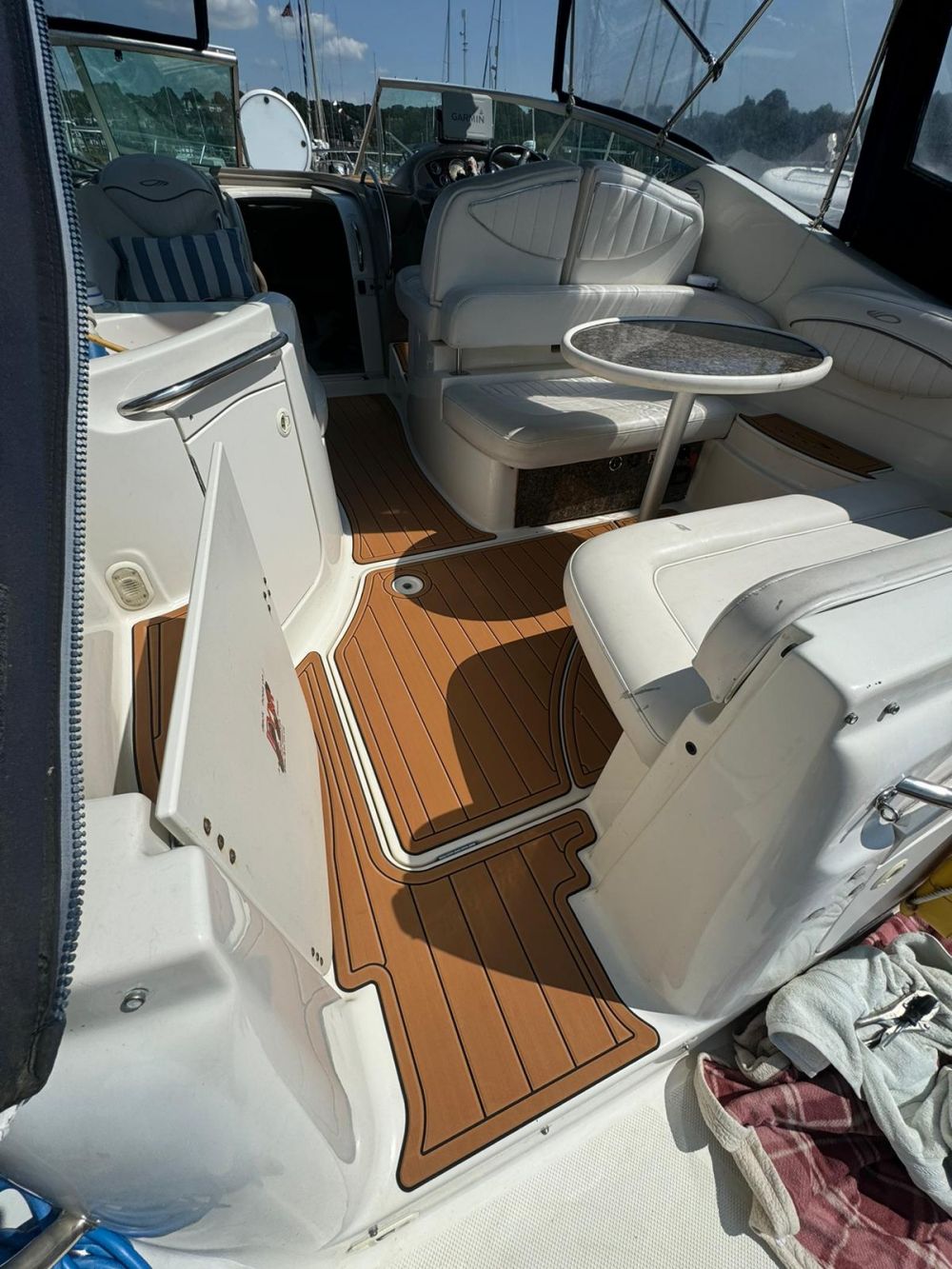 2000 Maxum 270 CR Cruiser Swim Platform Cockpit Pad Boat EVA Foam Faux Teak Deck Floor Mat SeaDek MarineMat Gatorstep Style Self Adhesive