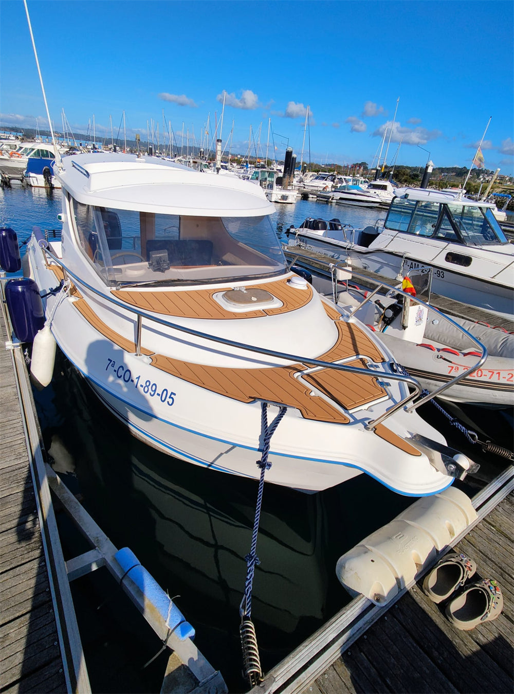 2006 Quicksilver 650 Weekend Swim Platform Cockpit Pad Boat EVA Foam Faux Teak Deck Floor Mat SeaDek MarineMat Gatorstep Style Self Adhesive