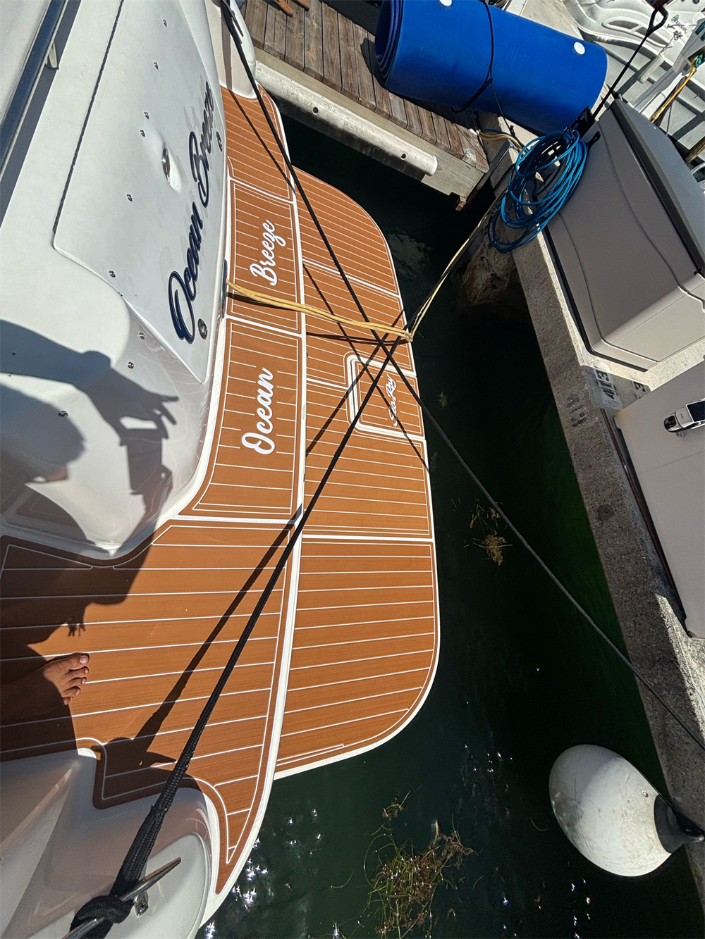 1998-1999 Sea Ray Sundancer 400 Swim Platform Cockpit Pad Boat EVA Teak Floor SeaDek MarineMat Gatorstep Style Self Adhesive