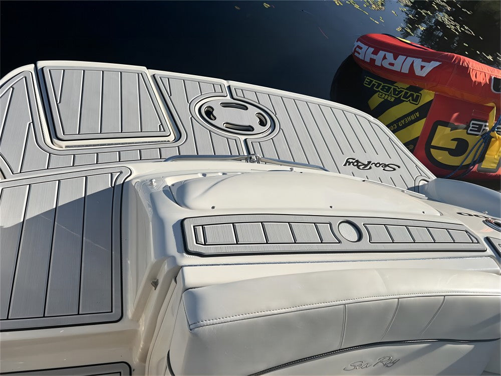 2004 Sea Ray 200 Sundeck Swim Platform Cockpit Pad Boat EVA Foam Teak Deck Floor SeaDek MarineMat Gatorstep Style Self Adhesive