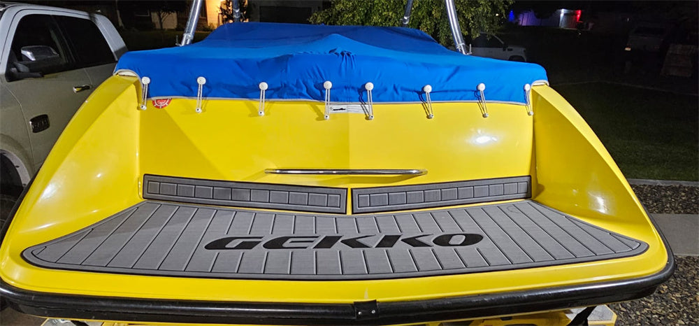 2017 Gekko 6.7 Swim Platform Cockpit Pad Boat EVA Teak Deck Floor Mat SeaDek MarineMat Gatorstep Style Self Adhesive