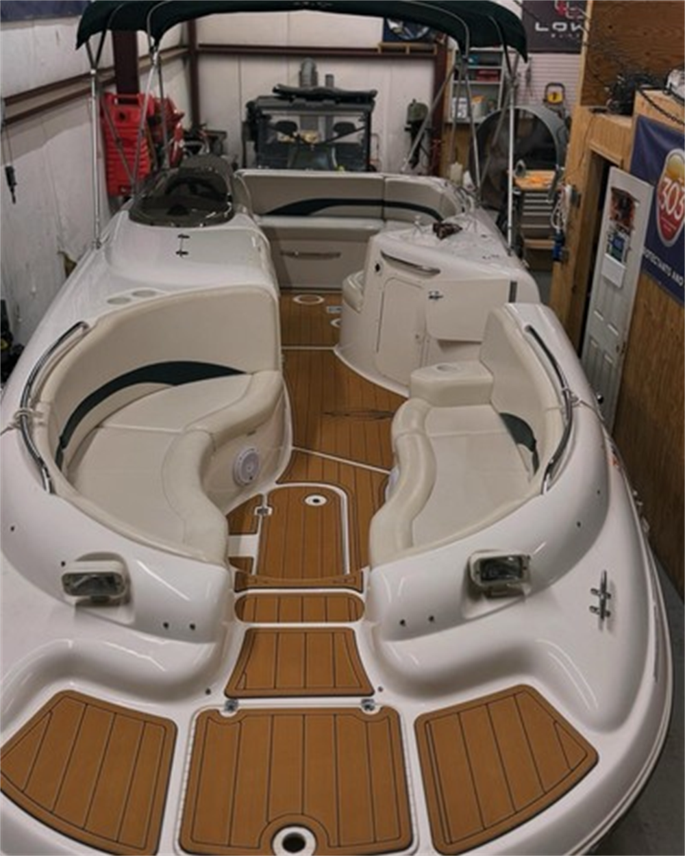 2001 Chaparral 232 Sunesta Swim Platform Cockpit Boat EVA Foam Faux Teak Deck Floor Mat SeaDek MarineMat Gatorstep Style Self Adhesive