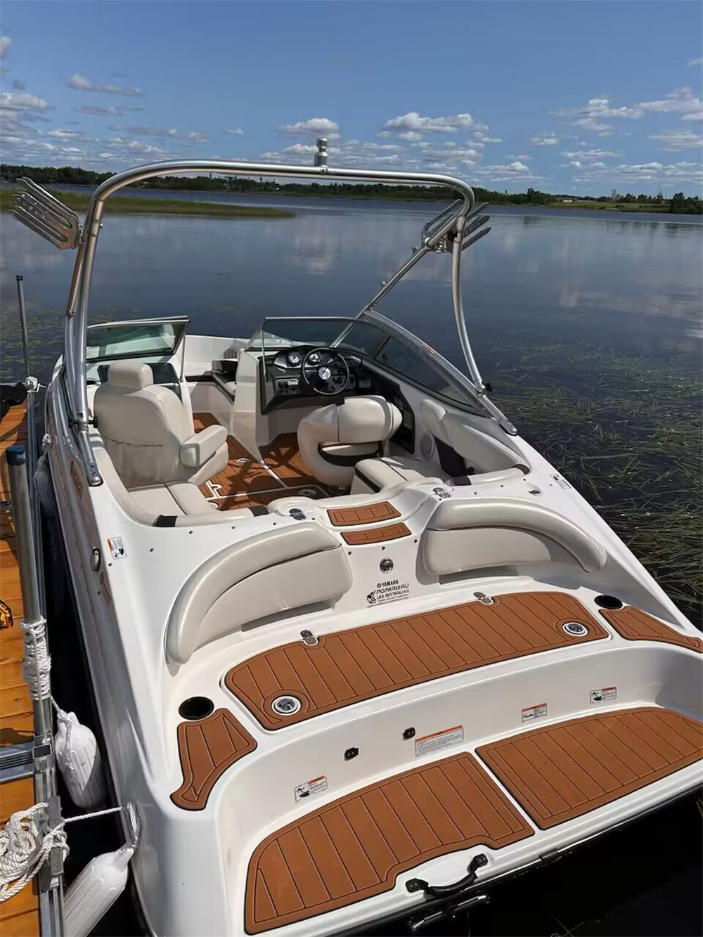 2012-2018 Yamaha AR 190 Swim Platform Cockpit Boat EVA Faux Teak Deck Floor Pad SeaDek MarineMat Style Self Adhesive