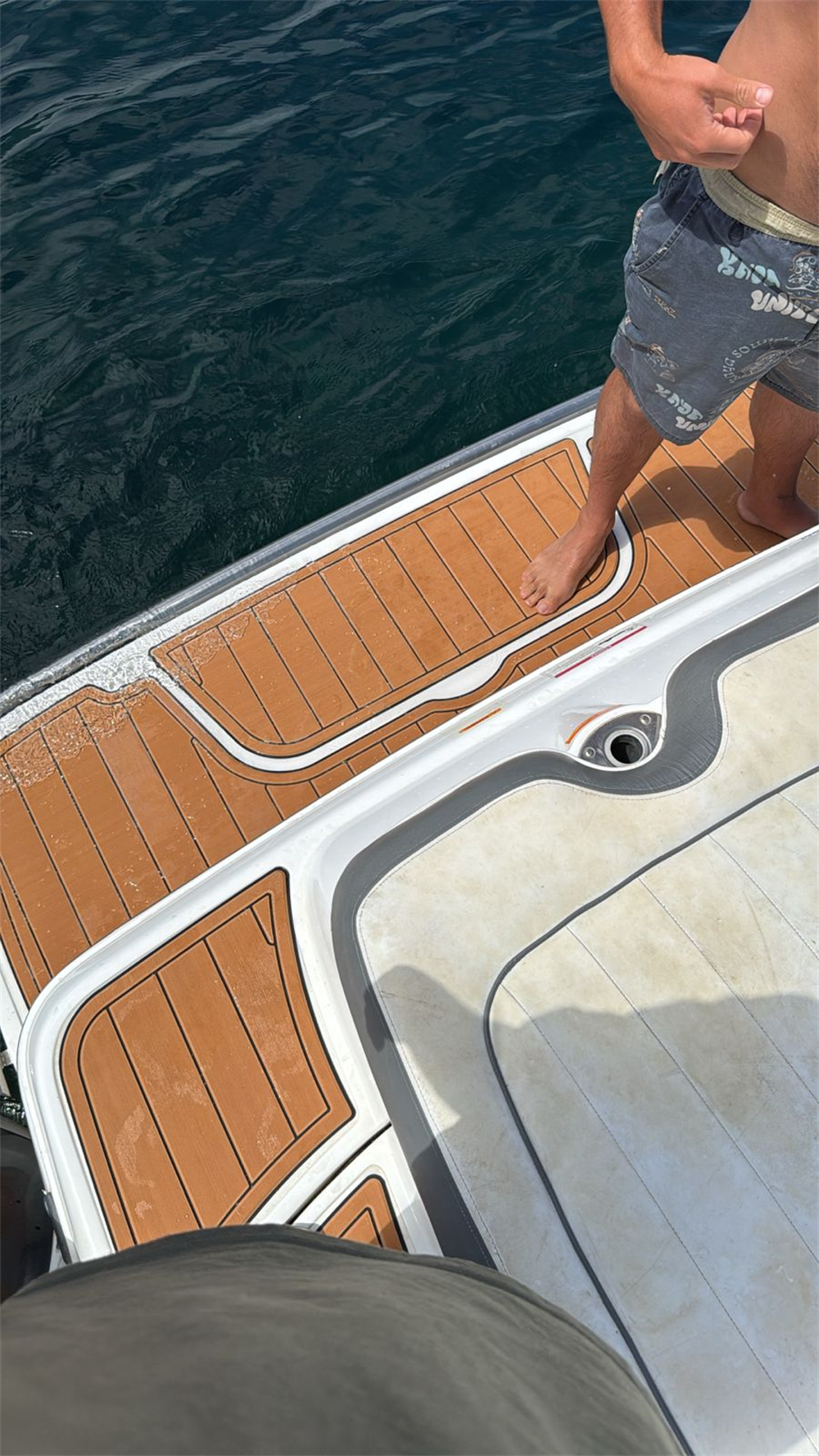 2014 Cobalt 242 Swim Platform Cockpit Pad Boat EVA Foam Faux Teak Deck Floor Mat SeaDek MarineMat Gatorstep Style Adhesive