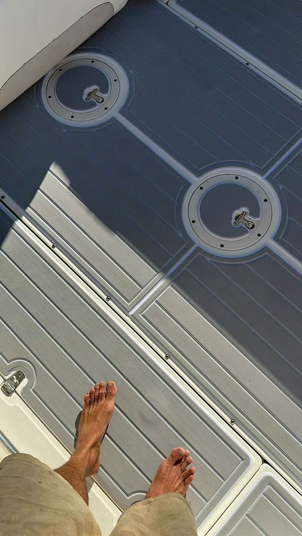 2006 Boston Whaler 235 Conquest Cockpit Pad Boat EVA Foam Faux Teak Floor Mat SeaDek MarineMat Gatorstep Style Self Adhesive