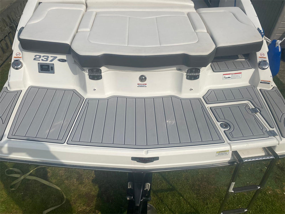 2019 Chaparral 237 SSX Swim Platform Cockpit Boat EVA Foam Faux Teak Floor Pad Seadek MarineMat Gatorstep Style Self Adhesive