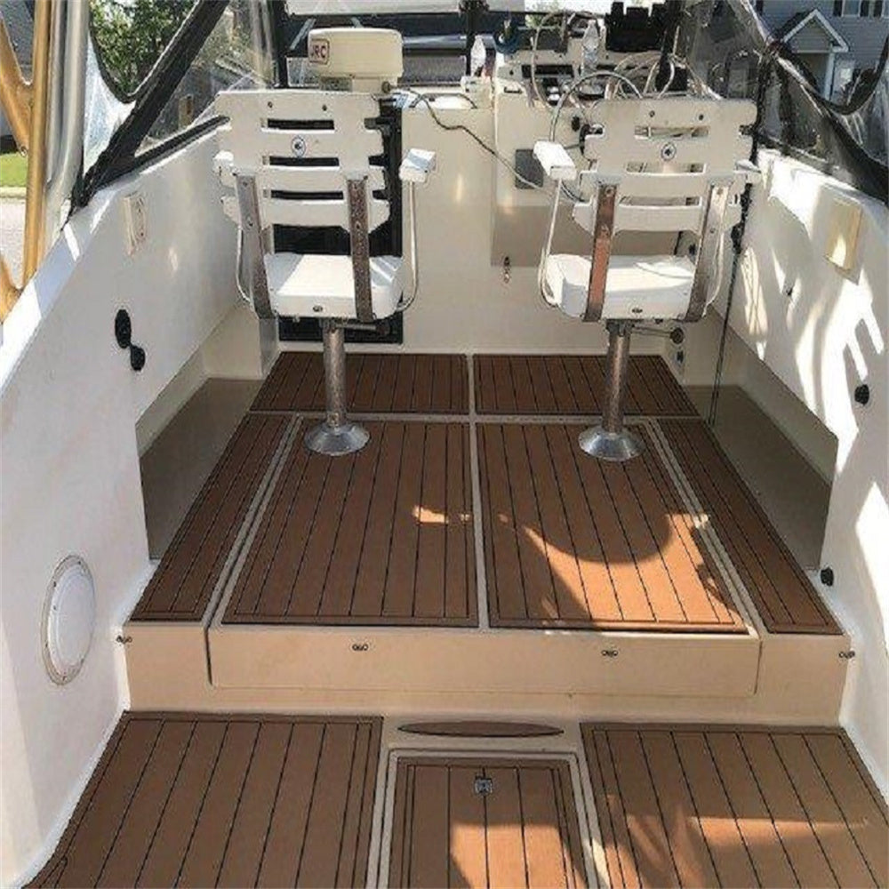 2000 Carolina Classic 25 Cockpit Pad Boat EVA Faux Foam Teak Deck Floor Mat SeaDek MarineMat Gatorstep Style Self Adhesive