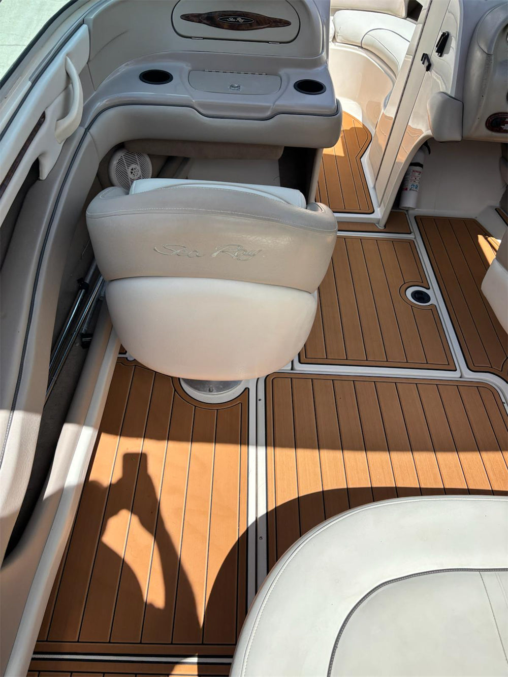 2003-2006 Sea Ray 200 Bowrider Swim Platform Cockpit Pad Boat EVA Foam Faux Teak Deck Floor Mat SeaDek MarineMat Gatorstep Style