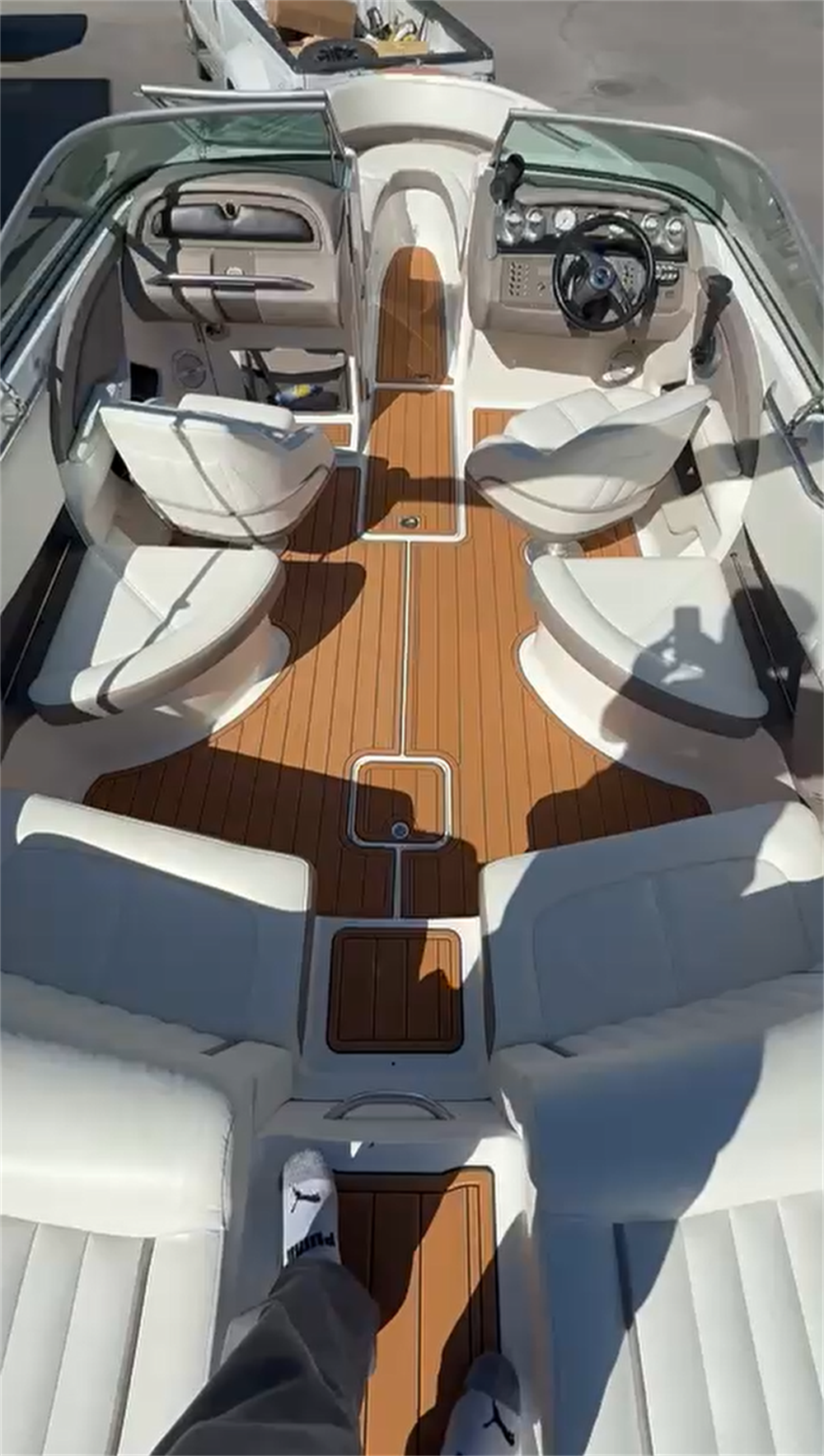 2005 Cobalt 250 Swim Platform Cockpit Pad Boat EVA Foam Faux Teak Deck Floor Mat SeaDek MarineMat Gatorstep Style Self Adhesive
