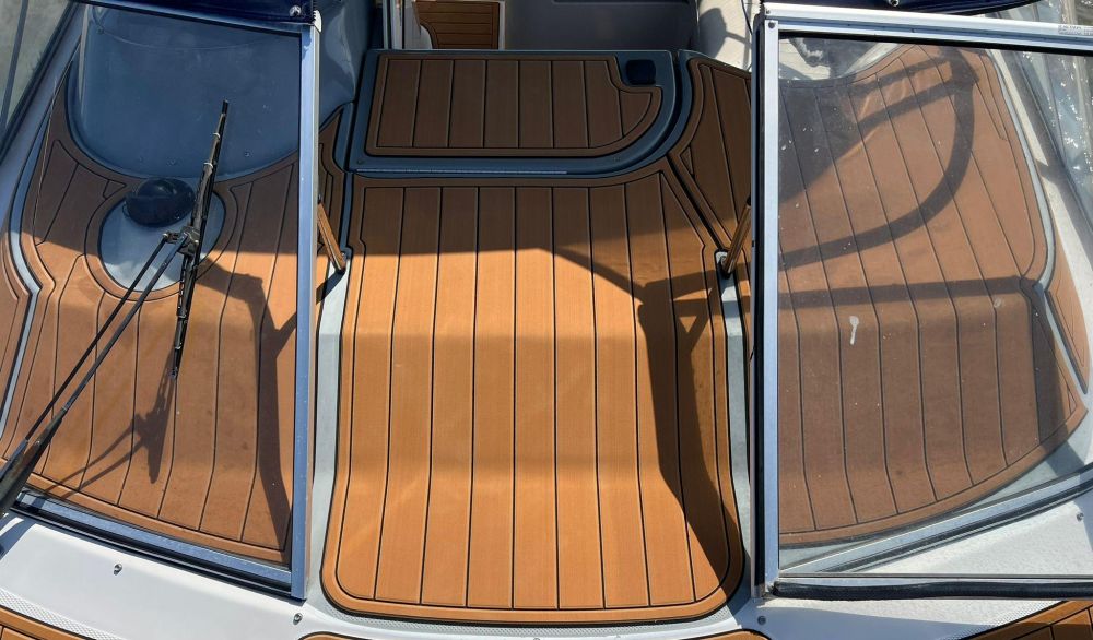 2004 Bayliner 2855 Dashboard Pads Boat EVA Foam Faux Teak Deck Floor Mat SeaDek MarineMat Gatorstep Style Self Adhesive