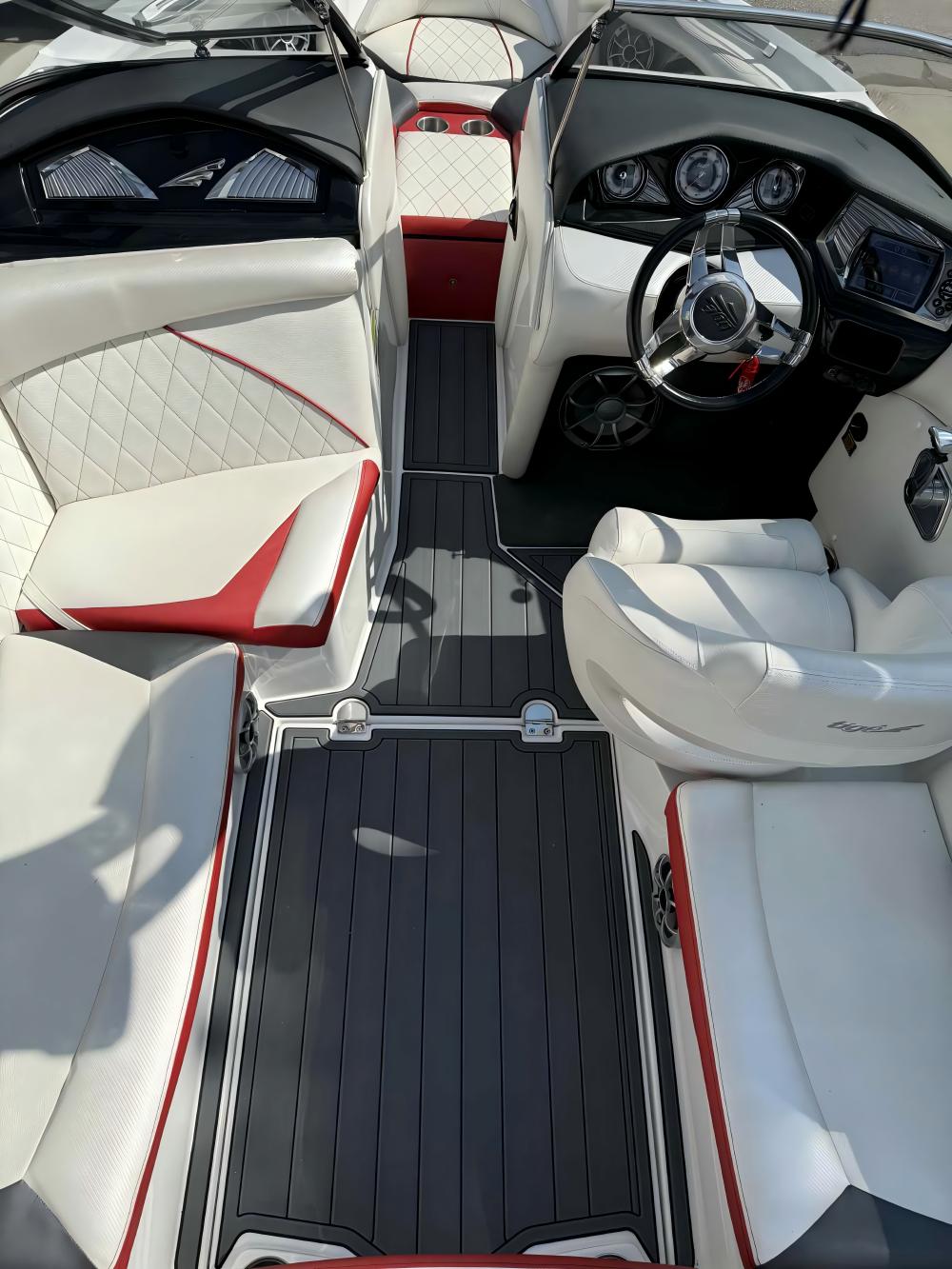 2014 Tige R20 Swim Platform Cockpit Boat Pad EVA Foam Faux Teak Deck Floor Mat SeaDek MarineMat Gatorstep Style Self Adhesive
