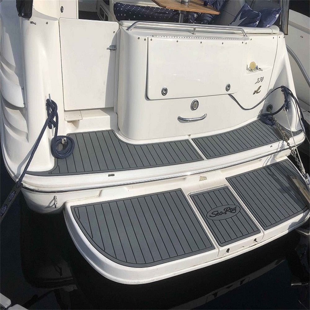 1998 Sea Ray 330 SD Swim Platform Pad Boat EVA Foam Faux Teak Deck Floor Mat SeaDek MarineMat Gatorstep Style Self Adhesive
