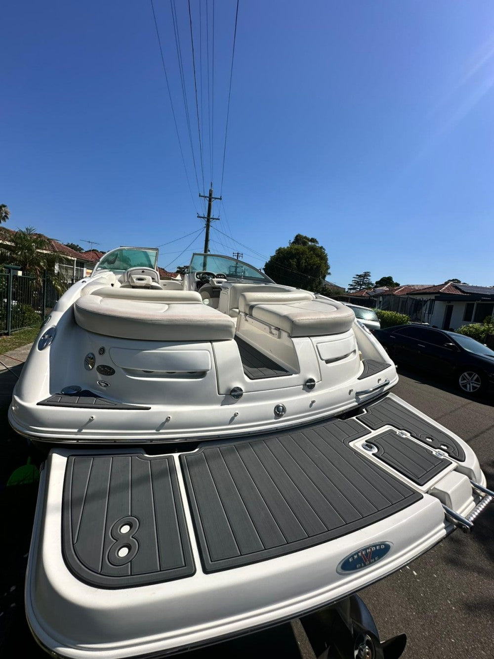 2007 Chaparral 246 SSI Swim Platform Cockpit Boat EVA Foam Teak Floor Pad Mat SeaDek MarineMat Gatorstep Style Self Adhesive