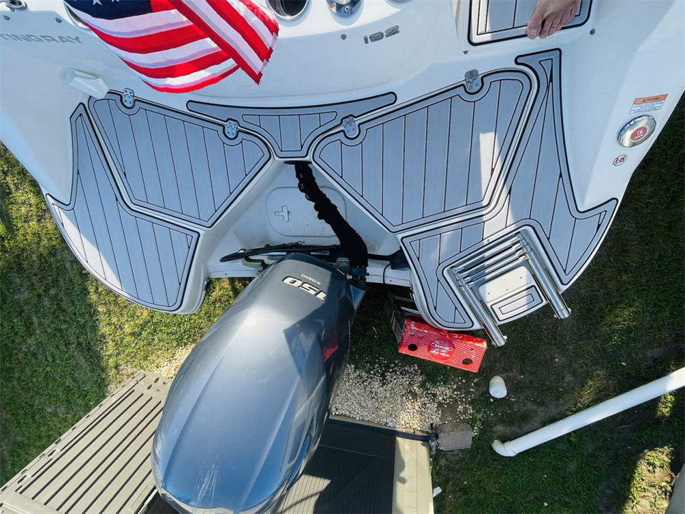 2021 Stingray 192 SC Swim Platform Cockpit Boat EVA Foam Faux Teak Floor Mat SeaDek MarineMat Gatorstep Style Self Adhesive