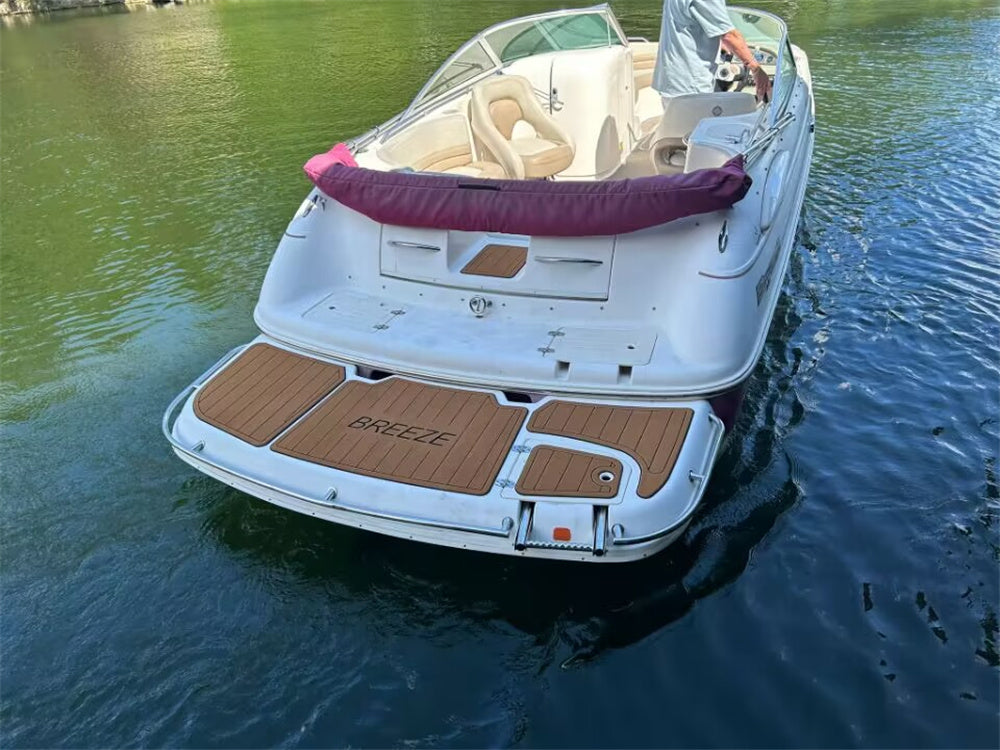 2004 Bryant 234 Swim Platform Cockpit Mat Boat EVA Foam Faux Teak Deck Floor Pad